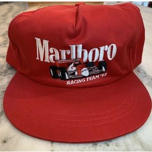 Vintage Marlboro Racing Team 1992 Snapback Red Hat